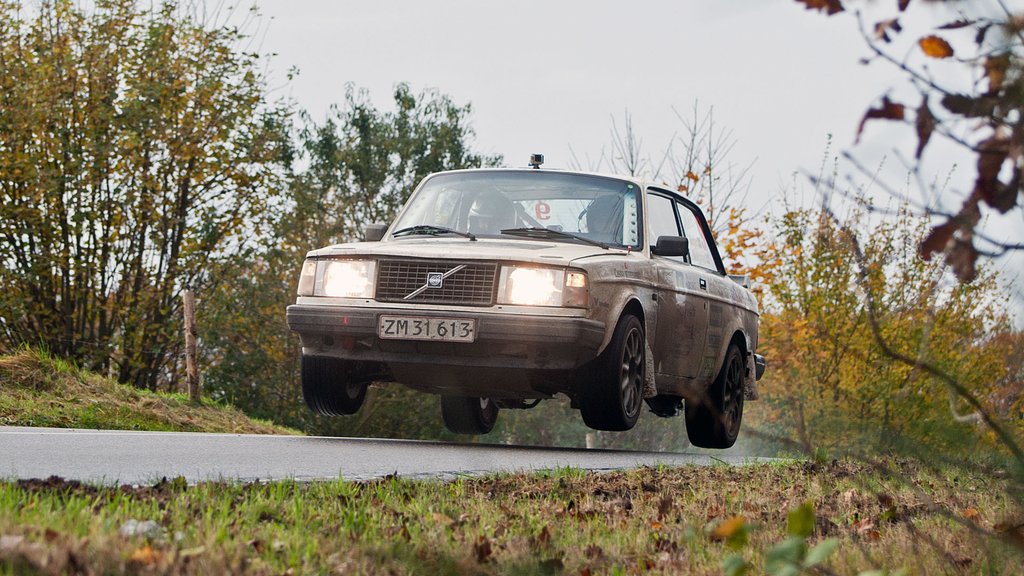Heino Mejer og Bo Mølgaard var flyvende i kampen om mesterskabet i Dansk Superrally, og kom hjem med sølvmedaljer
(Foto: rallypics.dk-viggojohansen)